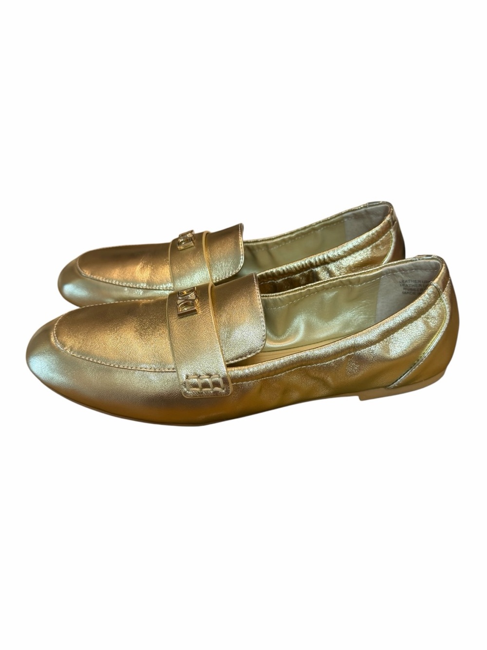 Deltan Gold Metallic Loafers NWOB Size 8.5M